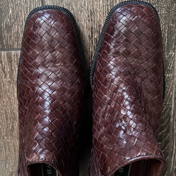 COLE HAAN leather woven brown loafers - Picture 14 of 16